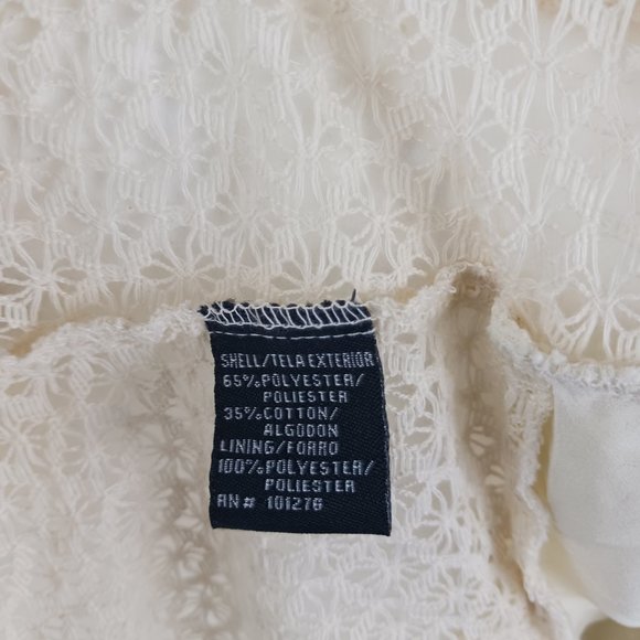 E by ECI| NWT Coastal Beachy Crochet Beaded Sheer Sleeveless Vest Cardigan Sz 14 - Picture 9 of 10